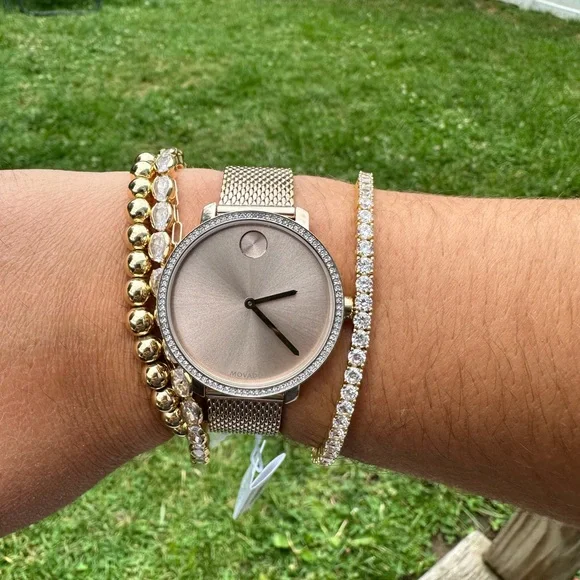 Movado Bold Crystal Mesh Watch - Rose Gold Movado Bold Trend Element 3600979 Rose Gold Dial Stainless  main image 3